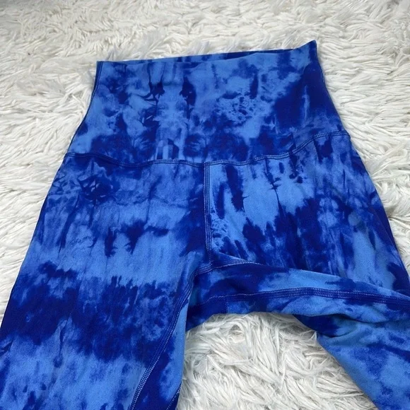 Lululemon Align Super High Rise Short 10" *Game Day Game Day Blue Multi - Picture 2 of 5